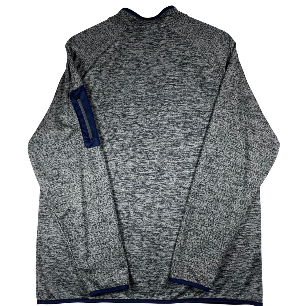 Colosseum Ole Miss Rebels Mens Large Quarter Zip Pullover Space Dye Gray Navy - Picture 7 of 7
